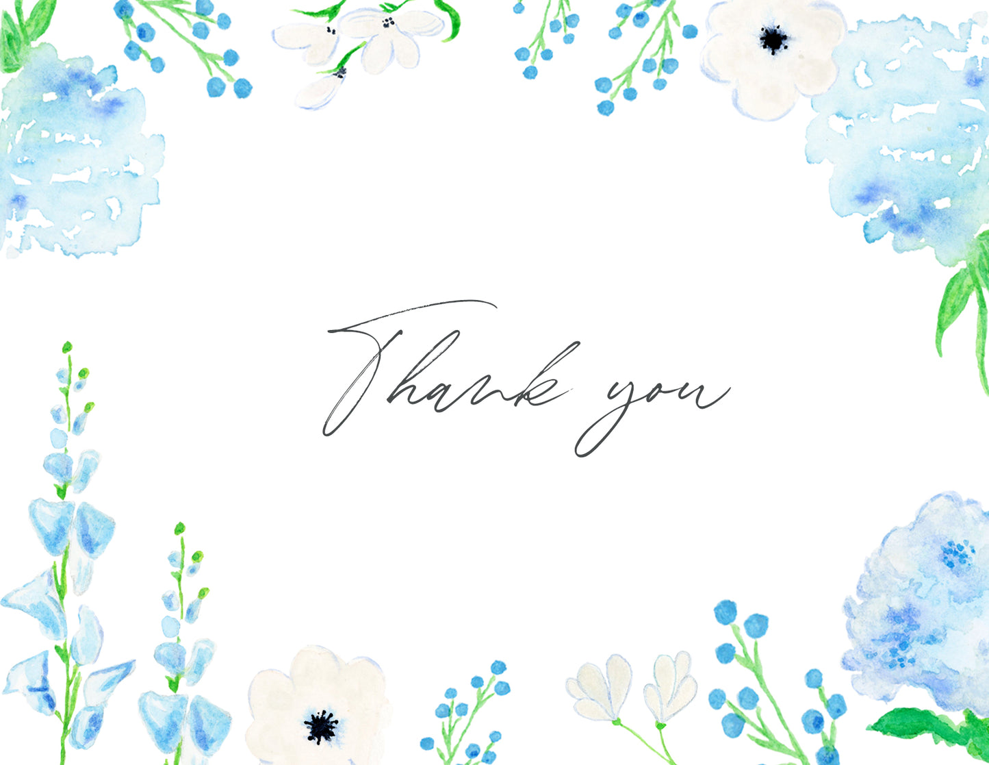 Thank you Blue Floral