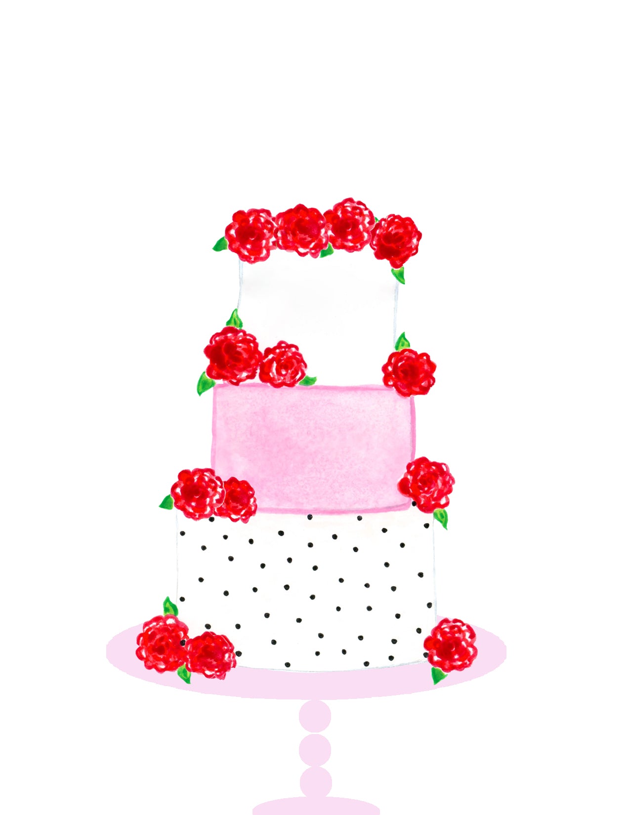 Valentines Rose Cake