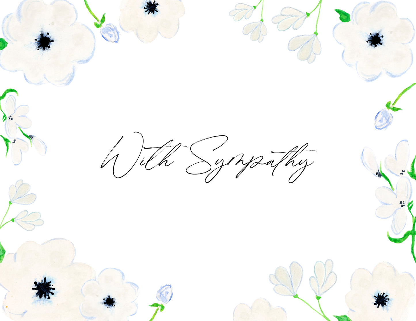 Sympathy, White Floral
